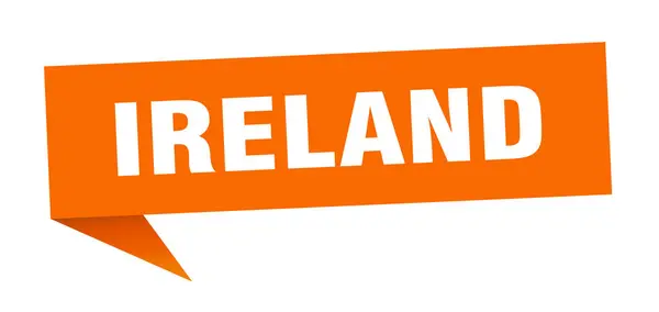 Ireland sticker. Orange Ireland signpost pointer sign — Stock Vector