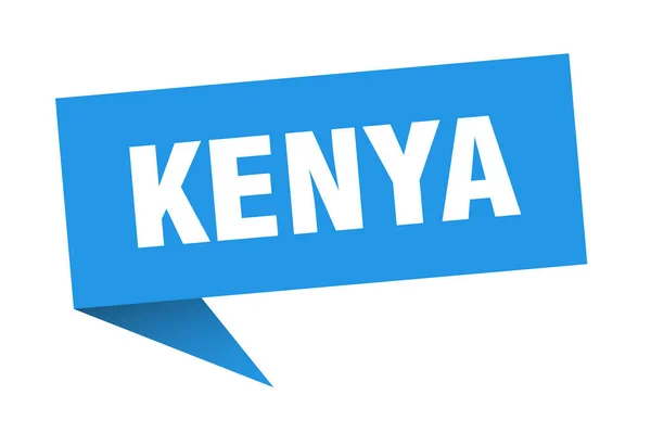 Kenya sticker. Blue Kenya signpost pointer sign — Stock Vector