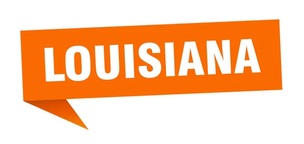 Pegatina de Louisiana. Señal de marcador naranja Louisiana — Vector de stock
