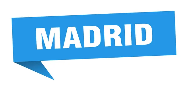 Madrid sticker. Blue Madrid signpost pointer sign — Stock Vector