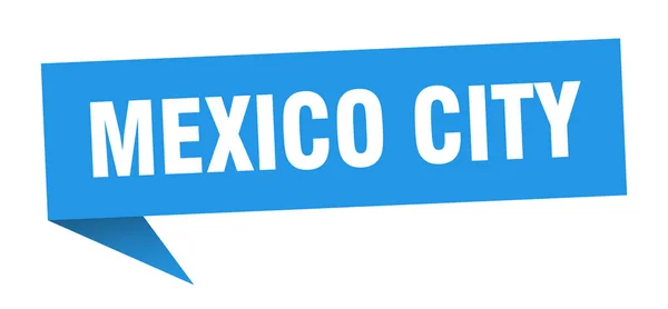 Mexiko-Stadt-Aufkleber. Blaues mexikanisches Wegweiserschild — Stockvektor