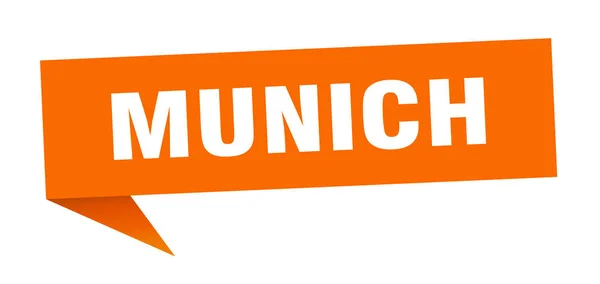 Pegatina de Munich. Señal de apuntador naranja Munich — Archivo Imágenes Vectoriales