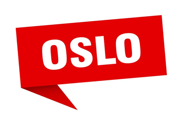 Pegatina de Oslo. Señal de señal roja Oslo — Vector de stock