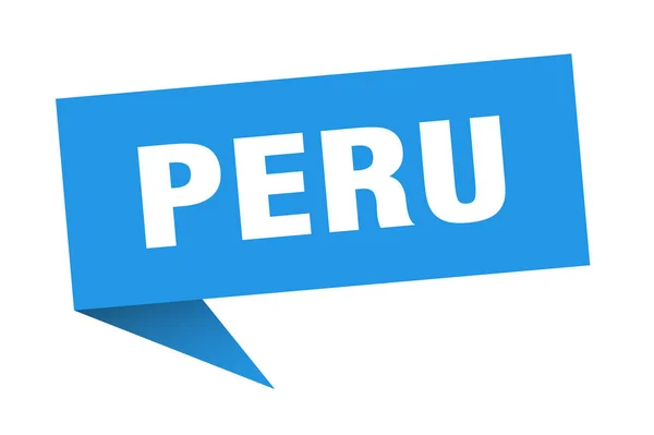 Autocollant Pérou. Panneau indicateur Pérou bleu signe — Image vectorielle