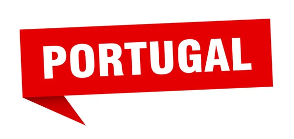 Portugal klistermärke. Röd skylt Portugal skylt pekare — Stock vektor