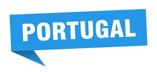 Portugiesische Aufkleber. Blaues portugiesisches Wegweiserschild — Stockvektor