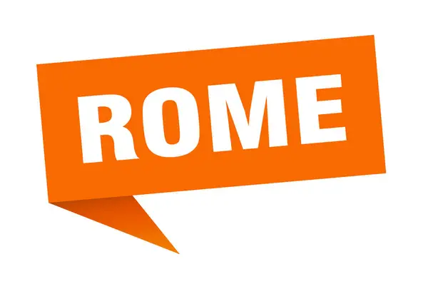 Rome sticker. Oranje Rome wegwijzer wegwijzer — Stockvector