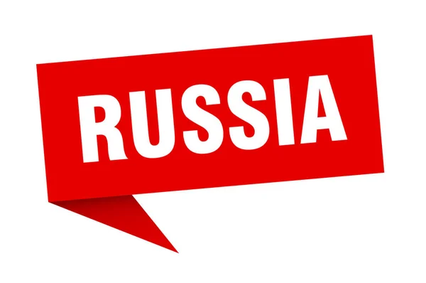 Ruská samolepka. Znaménko ukazatel červeného Ruska — Stockový vektor
