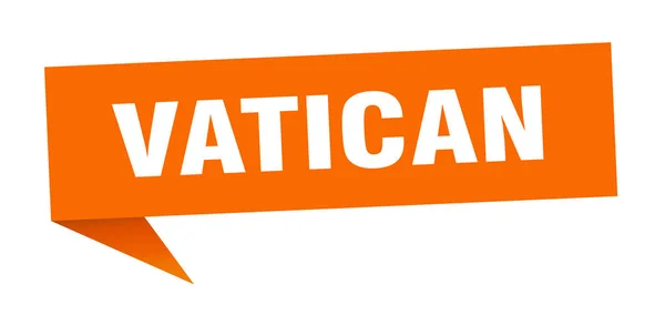 Vaticaan sticker. Oranje Vaticaan uithangbord — Stockvector