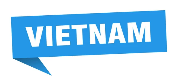 Вьетнамская наклейка. Знак указателя голубого Вьетнама — стоковый вектор