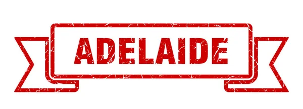 Adelaide ribbon. Red Adelaide grunge band sign — ストックベクタ