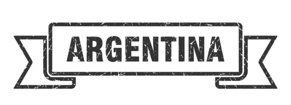 Argentinská stuha. Black Argentina Grunge band sign — Stockový vektor