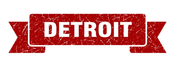 Cinta de Detroit. señal de banda grunge de Detroit rojo — Vector de stock