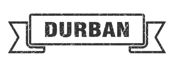 Дурбанна стрічка. Black Durban grunge band sign — стоковий вектор
