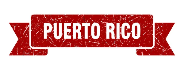 Fita de Porto Rico. Red Puerto Rico grunge banda sinal —  Vetores de Stock