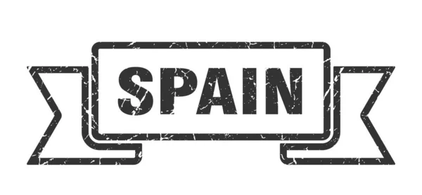 Испанская лента. Знак гранж-группы Black Spain — стоковый вектор