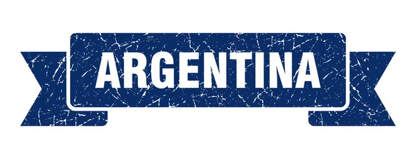 Cinta Argentina. Signo de banda grunge azul Argentina — Archivo Imágenes Vectoriales