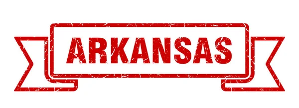 Arkansas szalag. Vörös Arkansas grunge zenekar jel — Stock Vector