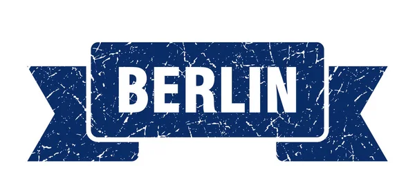 Berlinbandet. Blå Berlin grunge band tecken — Stock vektor