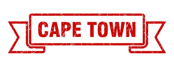 Стрічка з Кейптауна. Red Cape Town Grunge band sign — стоковий вектор