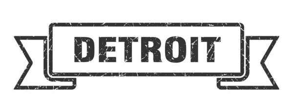 Cinta de Detroit. Negro Detroit signo de banda grunge — Vector de stock
