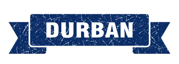 Durban ribbon. Blue Durban grunge band sign — Stock Vector