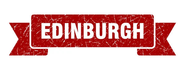 Fita de Edimburgo. Red Edinburgh grunge banda sinal — Vetor de Stock