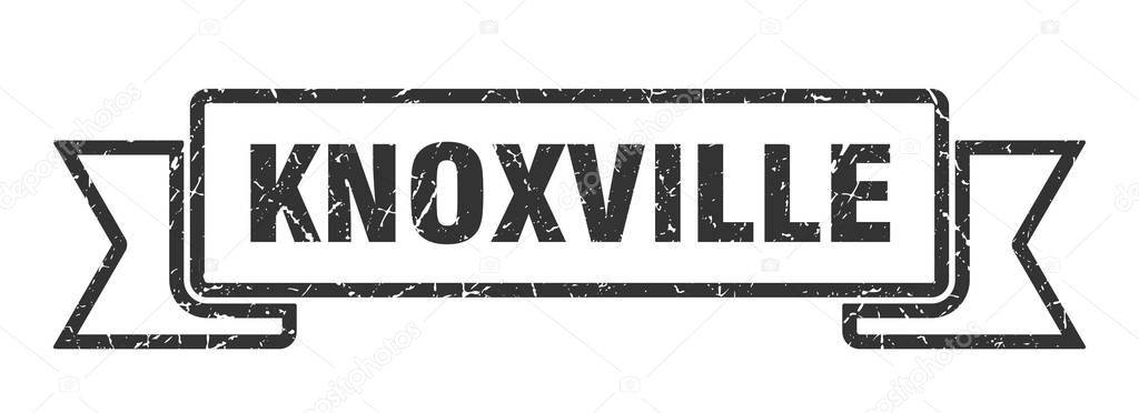 Knoxville ribbon. Black Knoxville grunge band sign