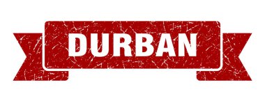 Durban kurdelesi. Kırmızı Durban grunge bant işareti
