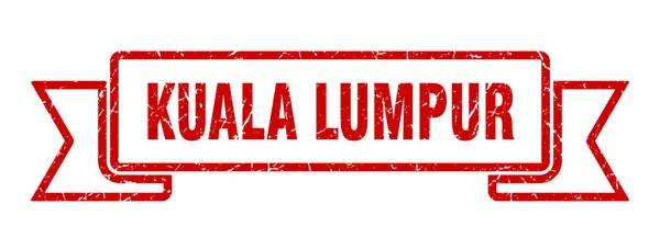 Cinta Kuala Lumpur. signo de banda grunge Kuala Lumpur rojo — Archivo Imágenes Vectoriales