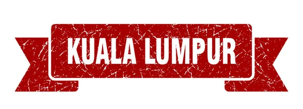 Cinta Kuala Lumpur. signo de banda grunge Kuala Lumpur rojo — Archivo Imágenes Vectoriales