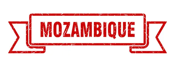 Cinta de Mozambique. Red Mozambique signo de banda grunge — Vector de stock