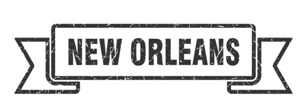 Cinta de Nueva Orleans. Negro signo de banda grunge de Nueva Orleans — Vector de stock