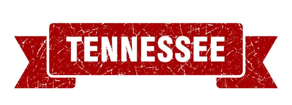 Cinta de Tennessee. Red Tennessee signo de banda grunge — Vector de stock