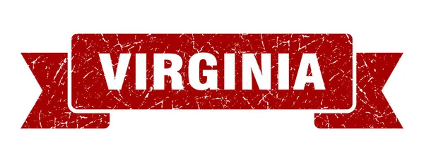 Virginia kurdelesi. Red Virginia grunge bant işareti — Stok Vektör