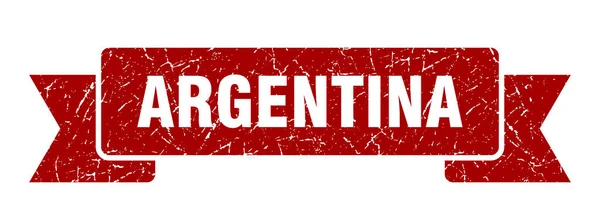 Аргентинская лента. Знак гранж-группы Red Argentina — стоковый вектор