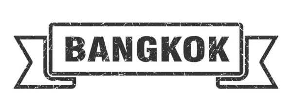 Бангкокская лента. Знак гранж-группы Black Bangkok — стоковый вектор