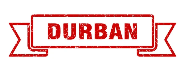 Дурбанна стрічка. Red Durban grunge band sign — стоковий вектор