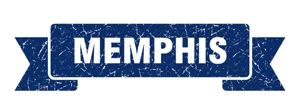 孟菲斯带子。 Blue Memphis grunge乐队标志 — 图库矢量图片