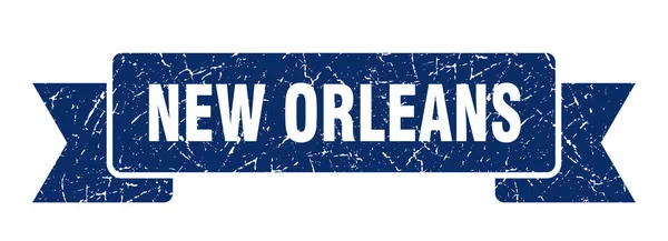 Cinta de Nueva Orleans. Signo de banda grunge azul de Nueva Orleans — Vector de stock