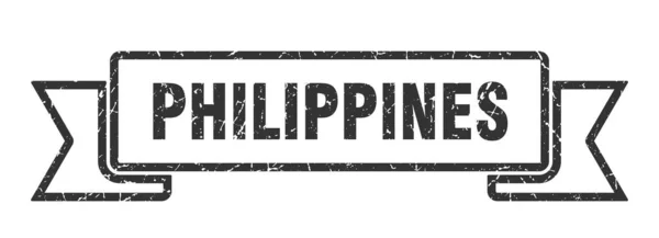 Filippinerna band. Black Philippines grunge band tecken — Stock vektor