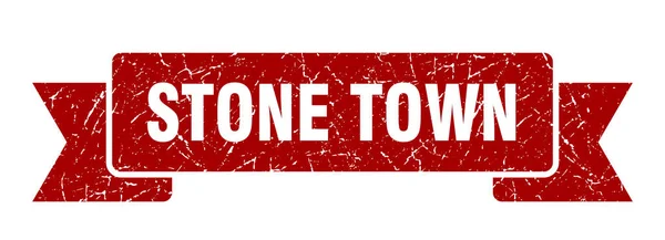 Fita de Stone Town. Red Stone Town grunge banda sinal —  Vetores de Stock