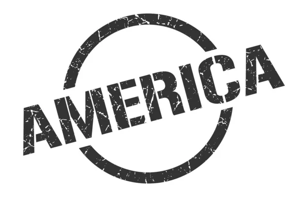 Americké razítko. Amerika grunge kulaté izolované znamení — Stockový vektor