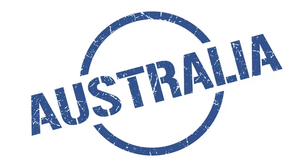 オーストラリアの切手オーストラリアのグランジラウンド孤立サイン — ストックベクタ
