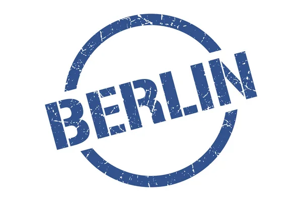 Berliner Briefmarke. berlin grunge um isoliertes schild — Stockvektor