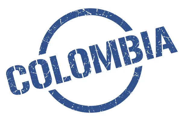 Carimbo da Colômbia. Colômbia grunge rodada sinal isolado — Vetor de Stock