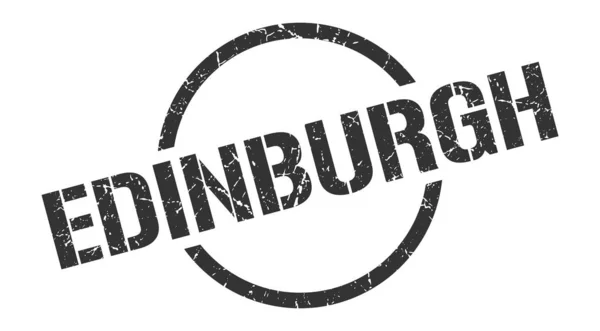 Edinburgh-stämpeln. Edinburgh grunge runda isolerade tecken — Stock vektor