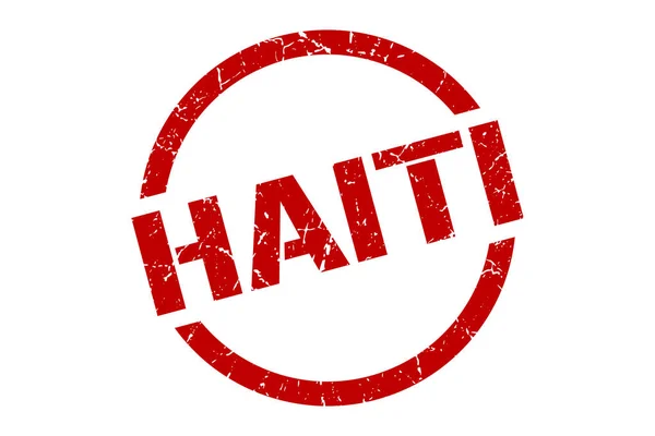 Haitis frimärke. Haiti grunge runda isolerade tecken — Stock vektor