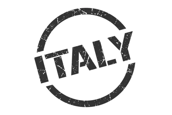 イタリアの切手イタリアのグランジラウンド孤立サイン — ストックベクタ