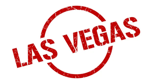 Las Vegas postzegel. Las Vegas grunge rond geïsoleerd bord — Stockvector